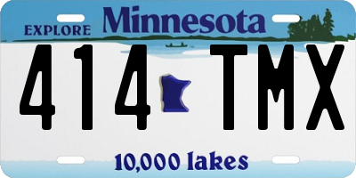 MN license plate 414TMX