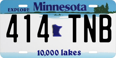 MN license plate 414TNB