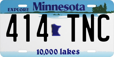 MN license plate 414TNC
