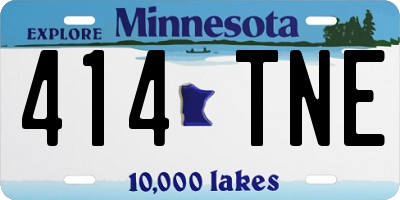 MN license plate 414TNE