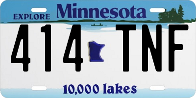 MN license plate 414TNF