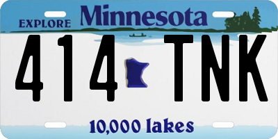 MN license plate 414TNK