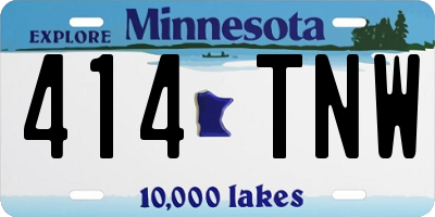 MN license plate 414TNW