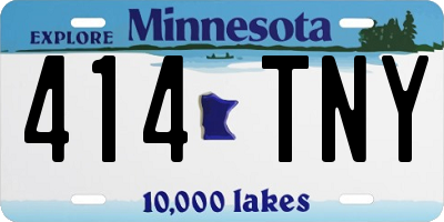 MN license plate 414TNY
