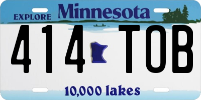 MN license plate 414TOB
