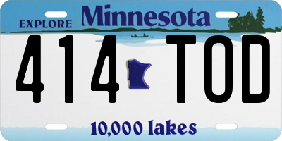 MN license plate 414TOD