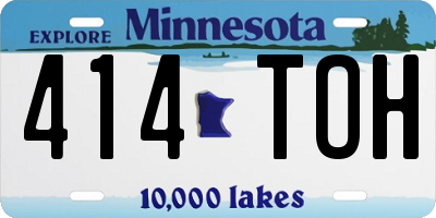 MN license plate 414TOH