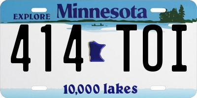 MN license plate 414TOI