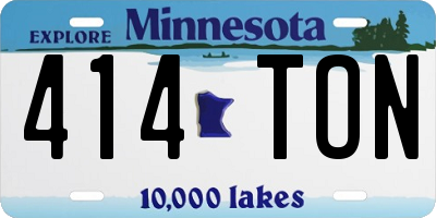 MN license plate 414TON