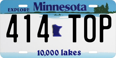 MN license plate 414TOP