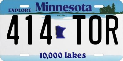 MN license plate 414TOR
