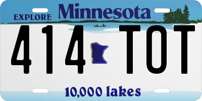 MN license plate 414TOT