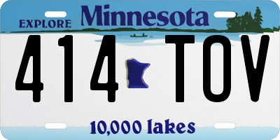 MN license plate 414TOV
