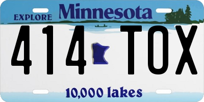 MN license plate 414TOX