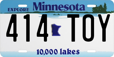 MN license plate 414TOY