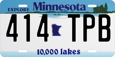 MN license plate 414TPB