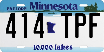 MN license plate 414TPF