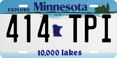 MN license plate 414TPI