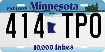 MN license plate 414TPO