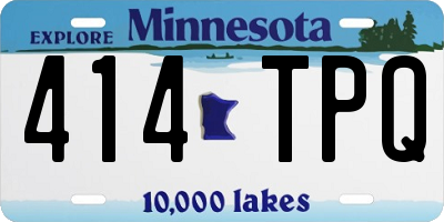 MN license plate 414TPQ