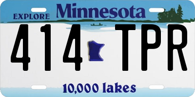 MN license plate 414TPR