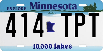 MN license plate 414TPT