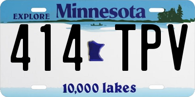 MN license plate 414TPV