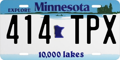 MN license plate 414TPX