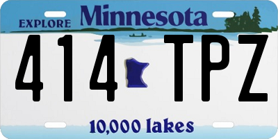 MN license plate 414TPZ