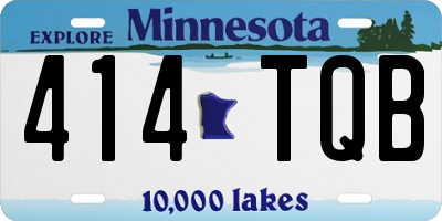 MN license plate 414TQB