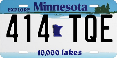 MN license plate 414TQE