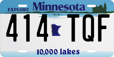 MN license plate 414TQF