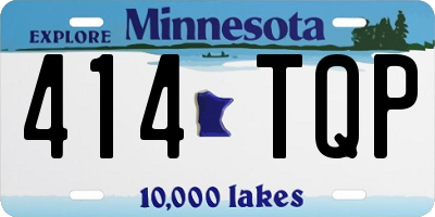 MN license plate 414TQP