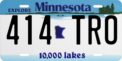 MN license plate 414TRO