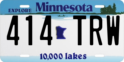 MN license plate 414TRW