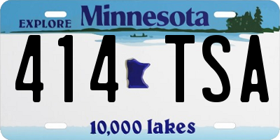 MN license plate 414TSA