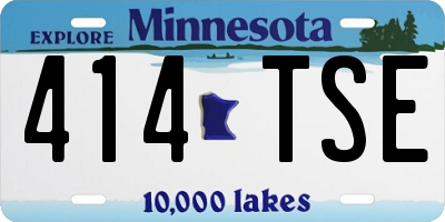 MN license plate 414TSE