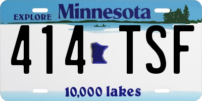 MN license plate 414TSF