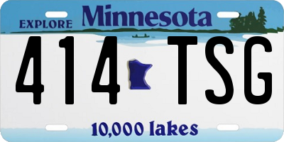 MN license plate 414TSG