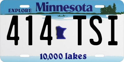 MN license plate 414TSI