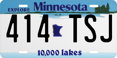 MN license plate 414TSJ