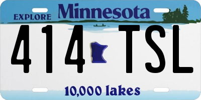MN license plate 414TSL