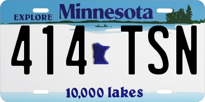 MN license plate 414TSN
