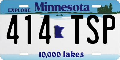 MN license plate 414TSP