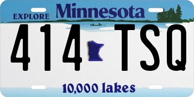 MN license plate 414TSQ