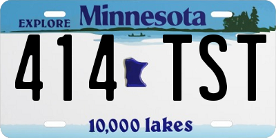 MN license plate 414TST