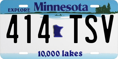 MN license plate 414TSV