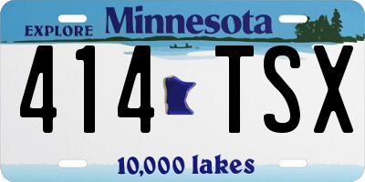 MN license plate 414TSX