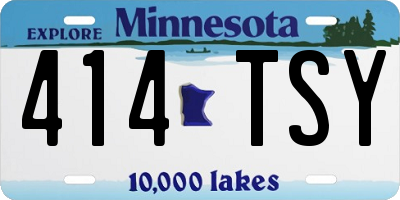 MN license plate 414TSY