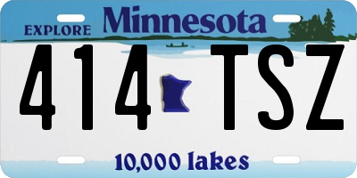 MN license plate 414TSZ